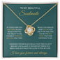 To My Beautiful Soulmate | I Love You, Forever & Always - Love Knot Necklace