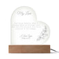 1pc Acrylic Night Light Gifts For - My Love, Created In God's Image