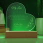 1pc Acrylic Night Light Gifts For - My Love, Created In God's Image