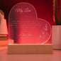 1pc Acrylic Night Light Gifts For - My Love, Created In God's Image